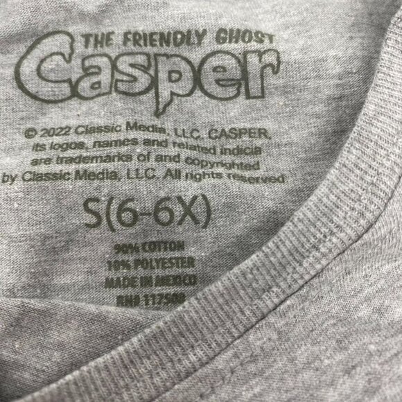 Girls' Casper the Friendly Ghost Halloween Short Sleeve Graphic T-Shirt Heather - Picture 6 of 7